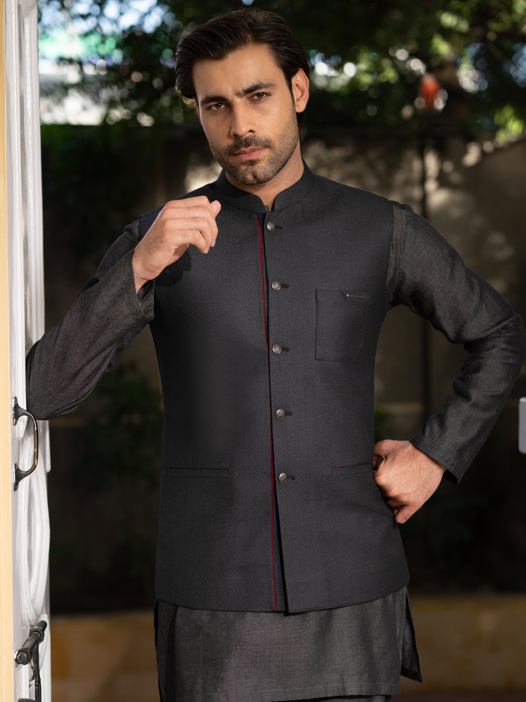 Charcoal Blended Waistcoat - AL-WC-590B