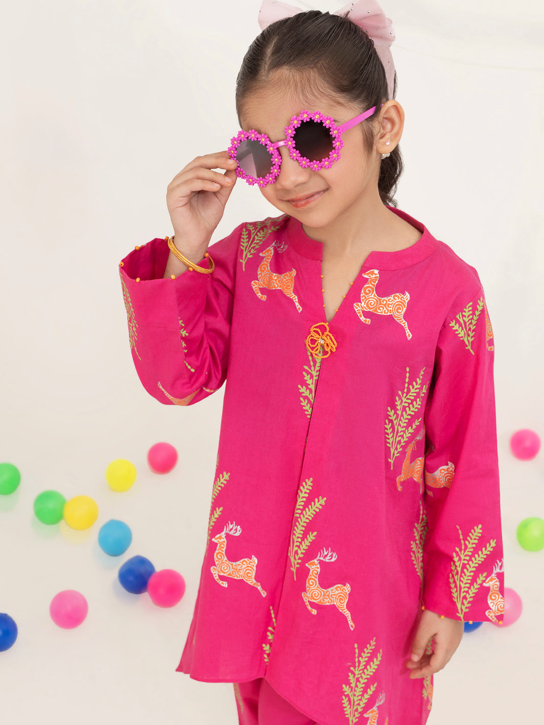 Pink Yarn Dyed 2 Piece Stitched - ALGR-2PS-LKS-1013