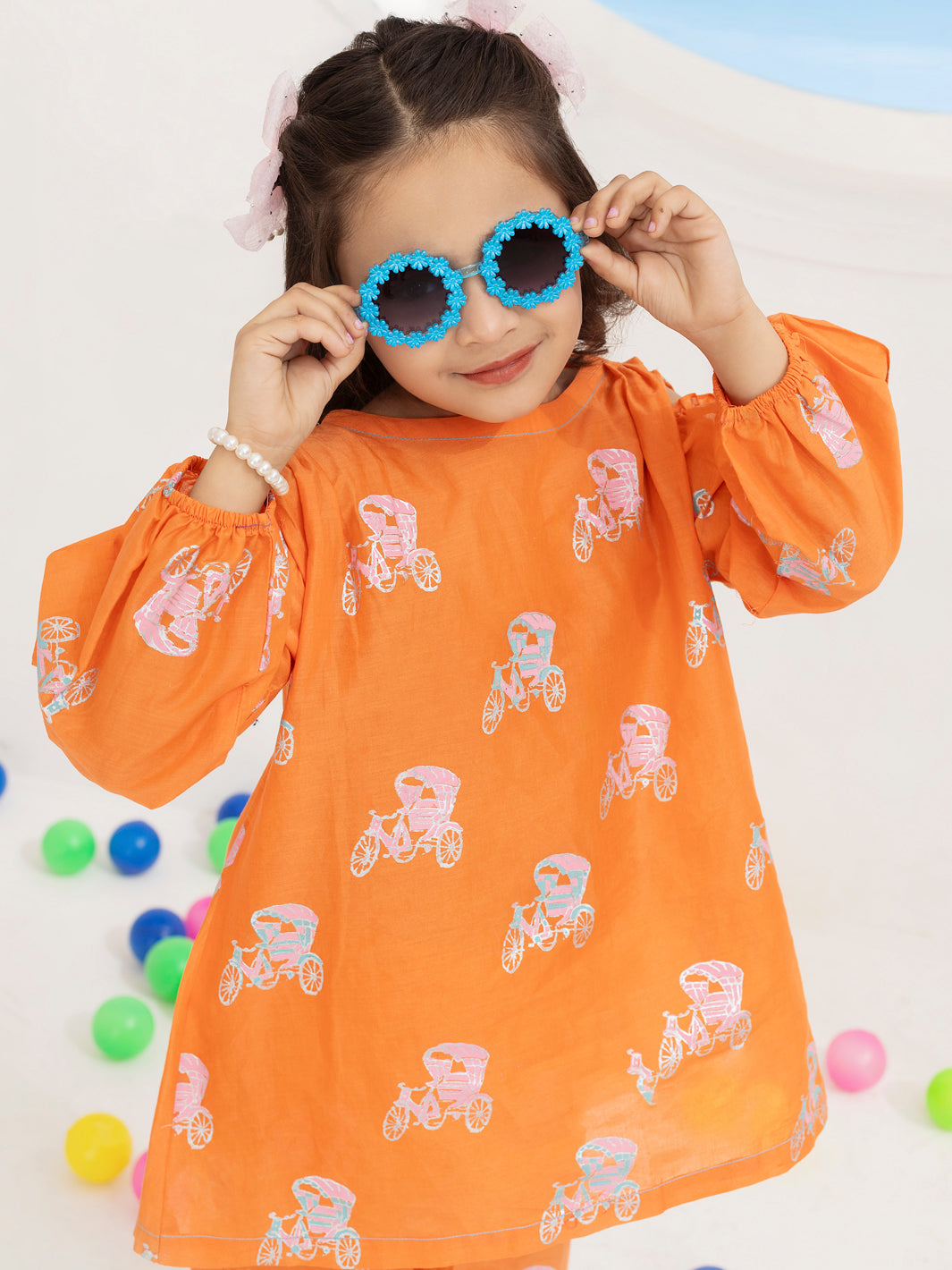Orange Yarn Dyed 2 Piece Stitched - ALGR-2PS-LKS-1015