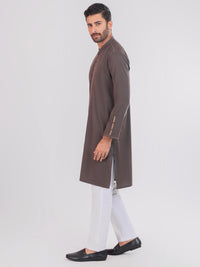 Dark Brown Blended Kurta - AL-K-1102