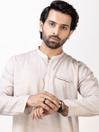 Fawn Blended Kurta - AL-K-1113A