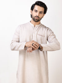 Fawn Blended Kurta - AL-K-1113A