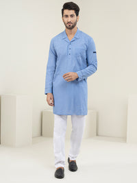 Blue Blended Kurta - AL-K-1126