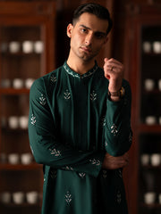 Green Blended Kurta - AL-K-1160A