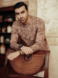 Brown Cotton Kurta - AL-K-1185