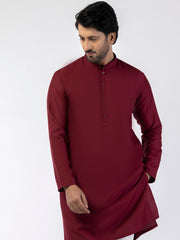 Maroon Blended Kurta - AL-K-1208