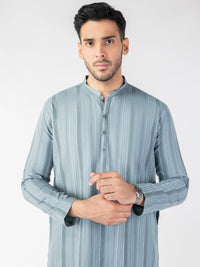 Grey Blended Kurta - AL-K-1245