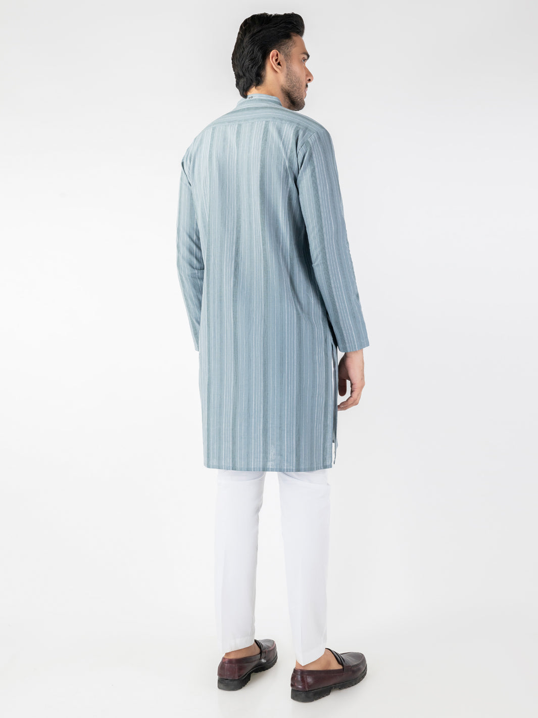 Grey Blended Kurta - AL-K-1245