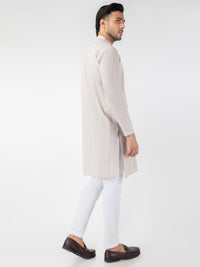 Beige Blended Kurta - AL-K-1247