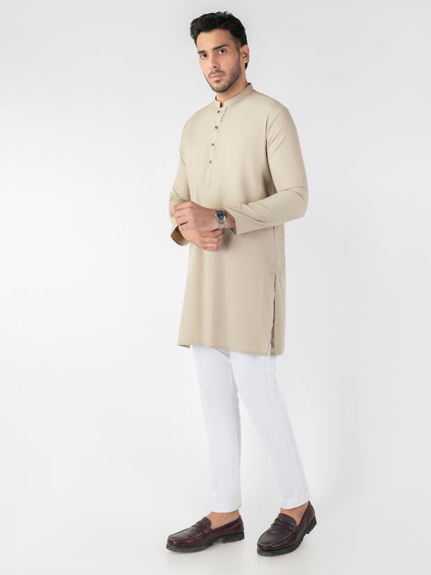 Sage Green Blended Kurta - AL-K-1256