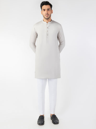 Light Grey Blended Kurta - AL-K-1261