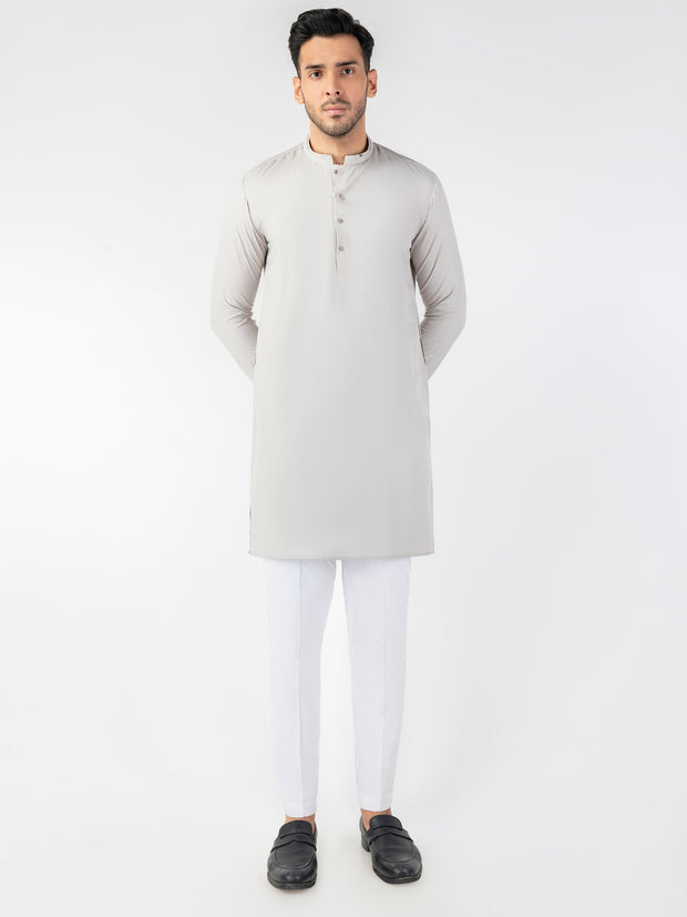 Light Grey Blended Kurta - AL-K-1261