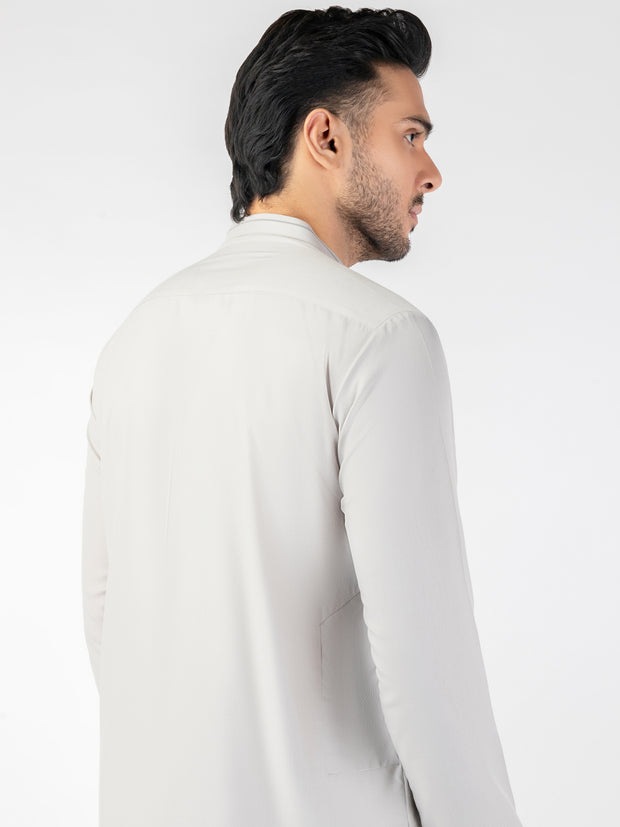 Light Grey Blended Kurta - AL-K-1261