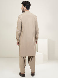 Beige Blended Kameez Shalwar - AL-KS-2909