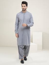 Grey Blended Kameez Shalwar - AL-KS-2940