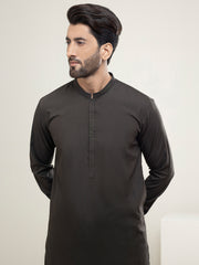 Dark Green Blended Kameez Shalwar - AL-KS-2949