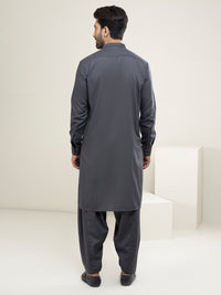Grey Blended Kameez Shalwar - AL-KS-2959