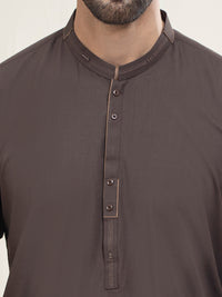 Brown Blended Kameez Shalwar - AL-KS-2967