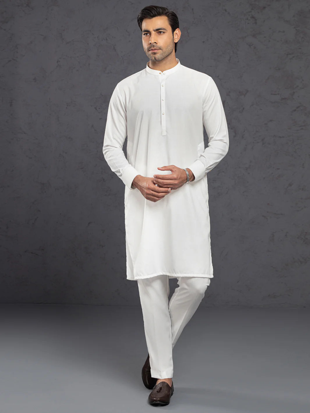 White Kurta Trousers - ALET-KT-3001
