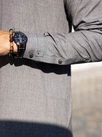 Grey Blended Kameez Shalwar - AL-KS-3036