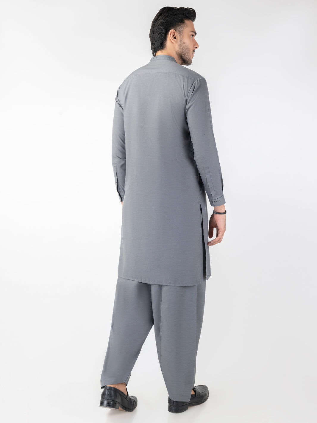 Grey Blended Kameez Shalwar - AL-KS-3146