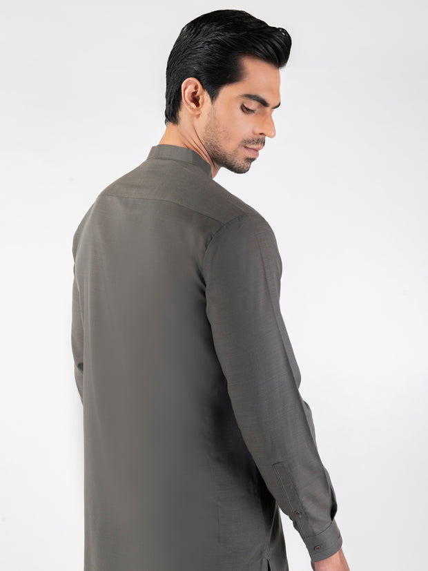 Grey Blended Kameez Shalwar - AL-KS-3192
