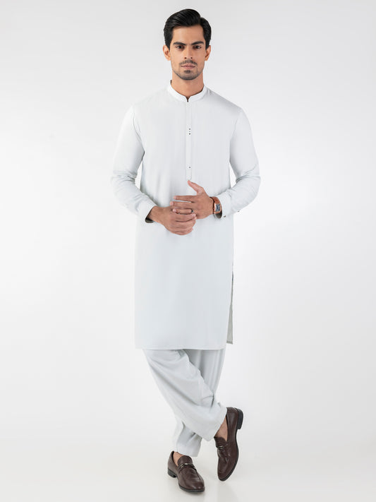 Light Green Blended Kameez Shalwar - AL-KS-3208