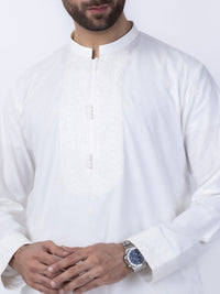 White Blended Kurta Trouser - AL-KT-3004