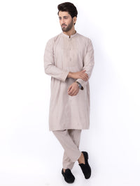 Light Brown Blended Kurta Trouser - AL-KT-3006