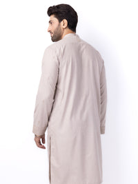 Light Brown Blended Kurta Trouser - AL-KT-3006