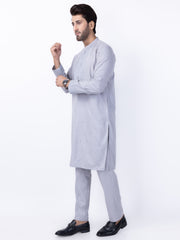 Grey Blended Kurta Trouser - AL-KT-3008 - Almirah Online