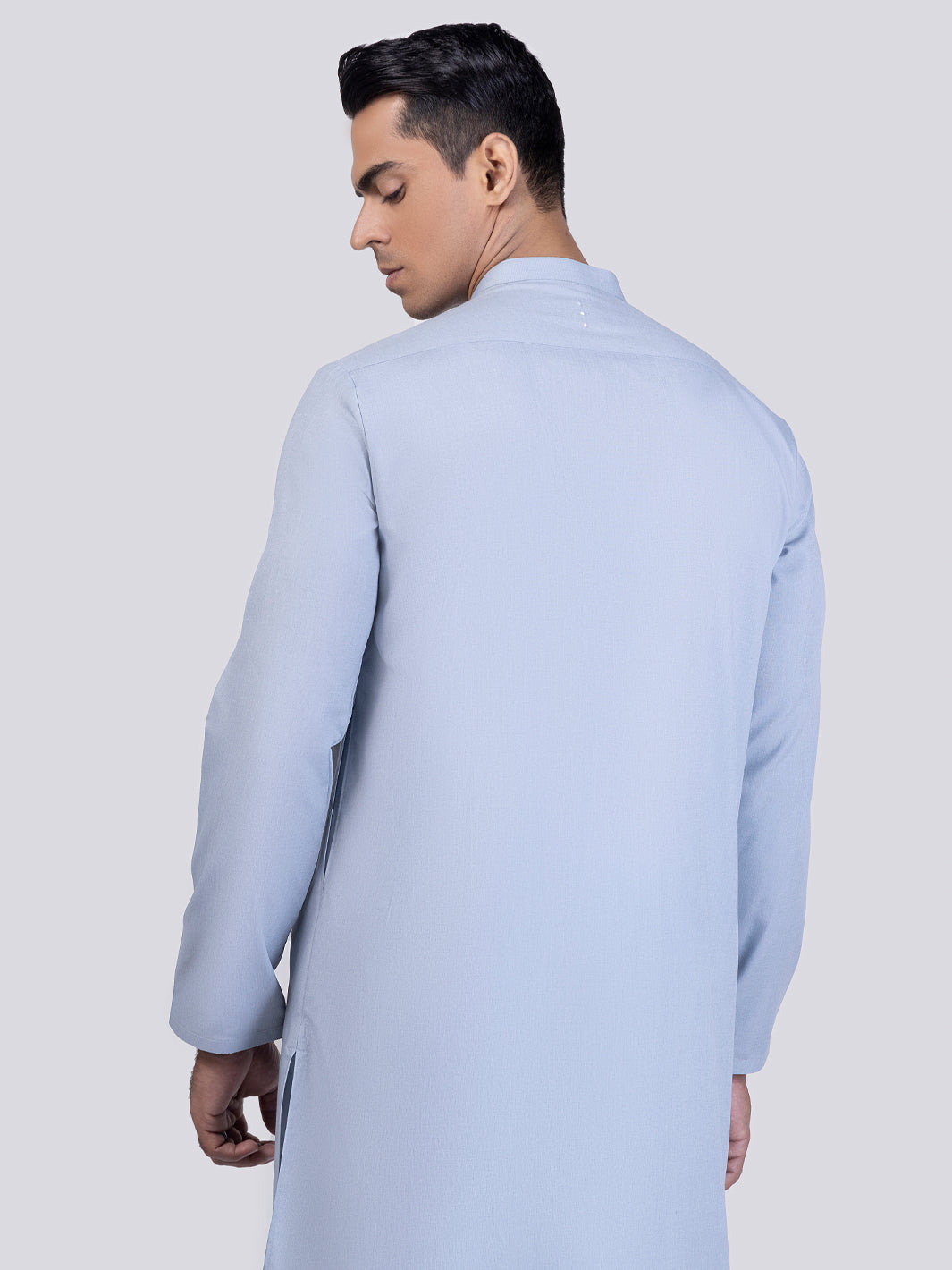 Light Blue Blended Kurta Trouser - AL-KT-3012