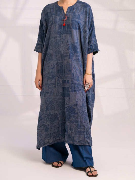 Blue Denim Kurti - AL-LK-1077