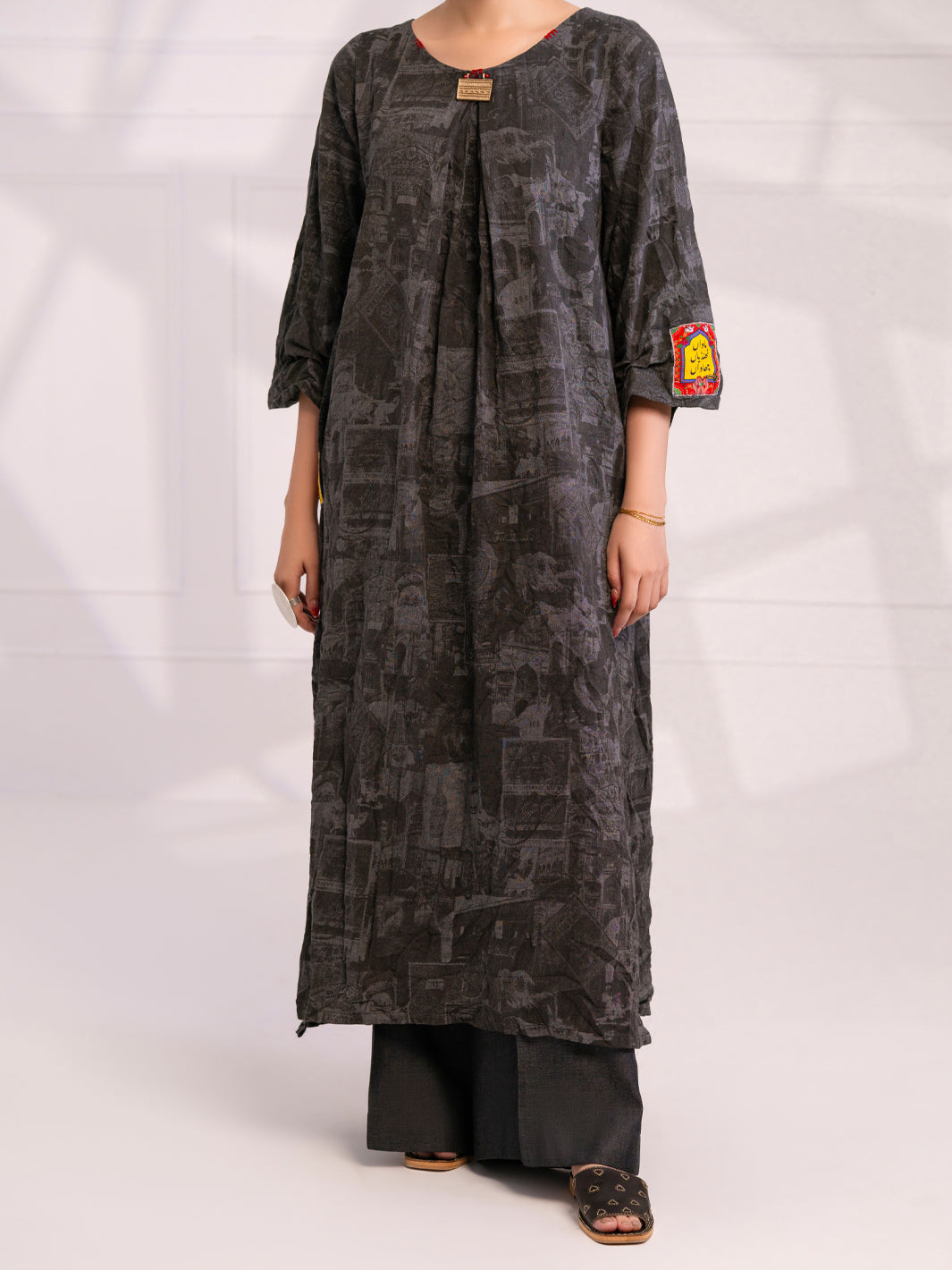 Charcoal Denim Kurti - AL-LK-1078