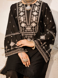 Black Square Dobby 2Pc Stitched - AL-2PS-LKS-1050