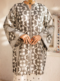 Black & White Jacquard 2Pc Stitched - AL-2PS-LKS-1051