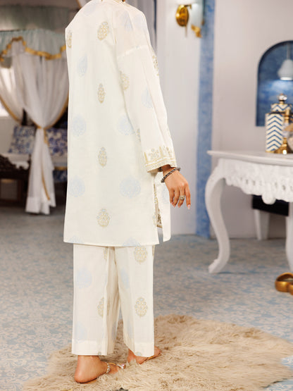 Ivory Cambric 2Pc Stitched - AL-2PS-LKS-1055