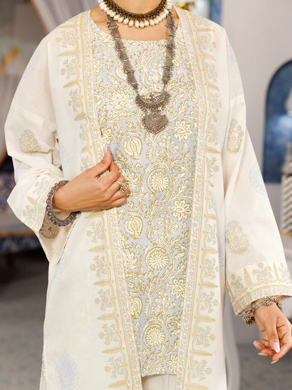Ivory Cambric 2Pc Stitched - AL-2PS-LKS-1055