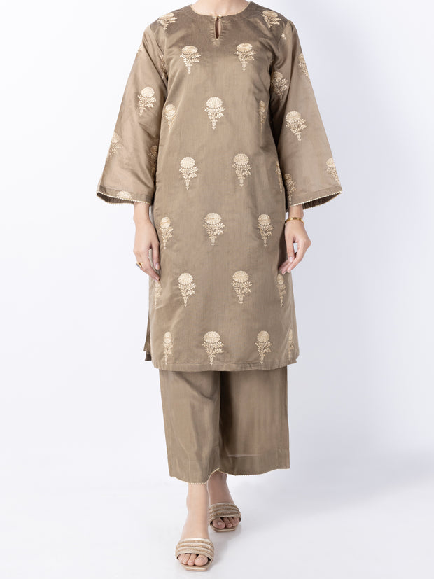 Brown Modal 2 Piece Stitched - AL-2PS-LKS-948 - Almirah Online