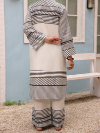 Black & White Cambric 2Pc Stitched - ALP-2PS-LKS-1692