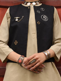 Black Dobby Waistcoat - AL-LK-LCT-916