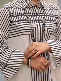 Black & White Cambric 2Pc Stitched - ALP-2PS-LKS-1692