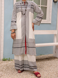 Black & White Cambric 2Pc Stitched - ALP-2PS-LKS-1692