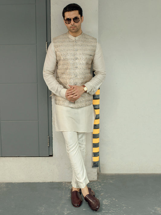Dull Gold Blended Waistcoat - AL-WC-498