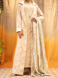 Beige Dobby Formal 2 Piece Stitched - AL-LS-LKD-420