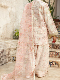 Light Pink Lurex Viscose 3Pc Stitched - AL-3PS-LS-542