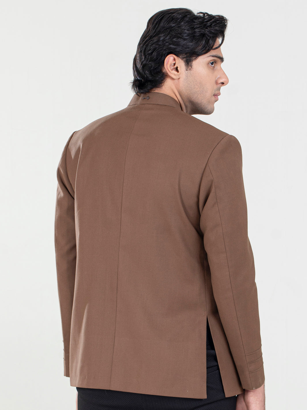 Brown Blended Prince Coat - AL-PCS-049
