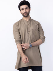 Beige Blended Formal Kurta - AL-SK-010