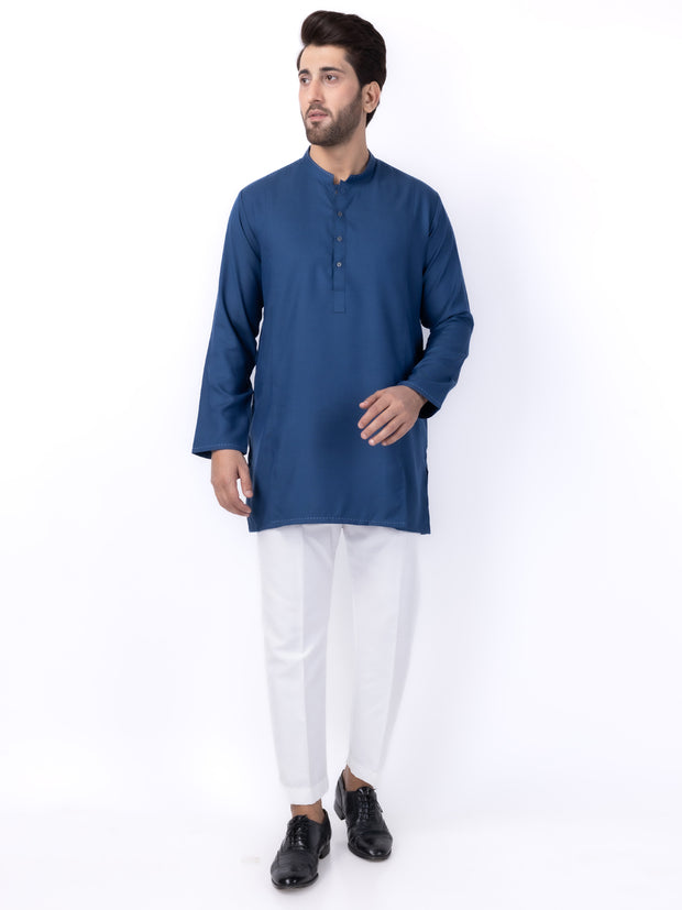 Blue Blended Formal Kurta - AL-SK-012