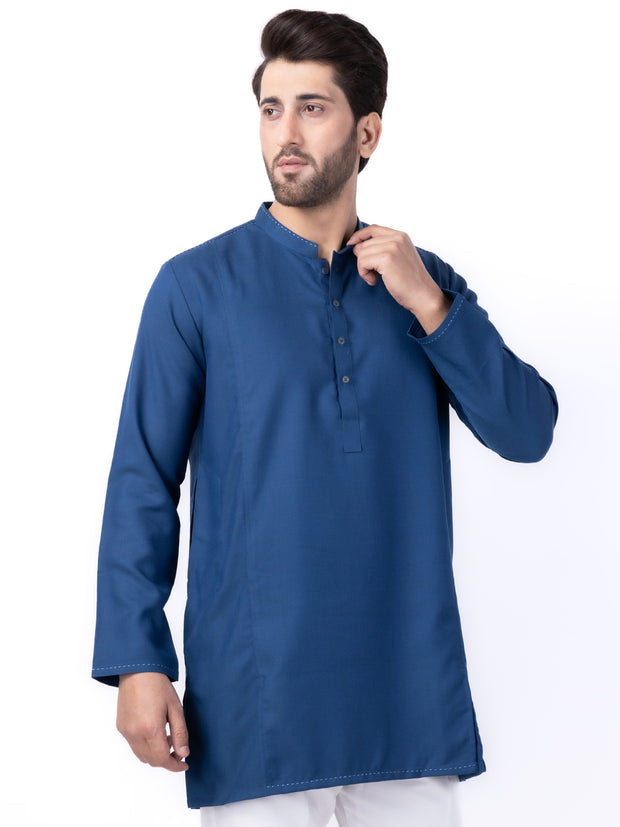 Blue Blended Formal Kurta - AL-SK-012